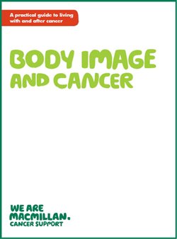Front cover of Macmillan's booklet Body image and cancer