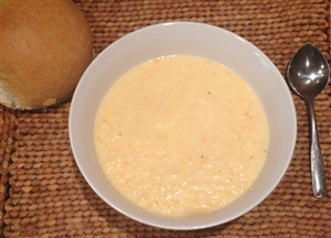 Photo of the Smoked fish chowder served in a bowl