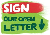 SIGN our open letter. Click for more info or keep reading