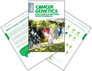Cover image of cancer genetics booklet
