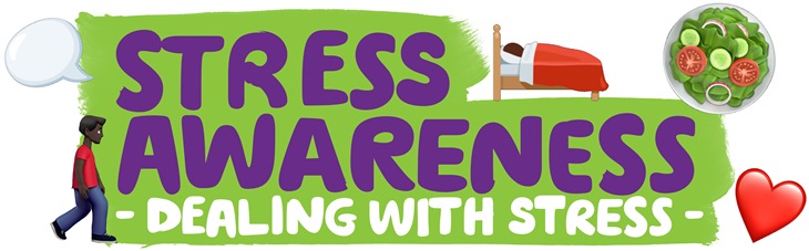This is a banner for Stress Awareness Month. 