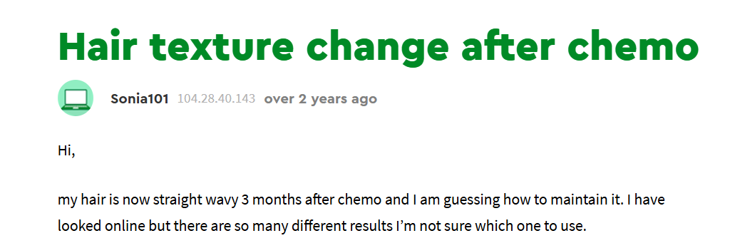 A screenshot of Wenda's post on the Community