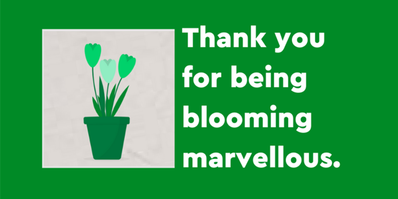"Thank you to all the community champions, your kindness and dedication is absolutely amazing"