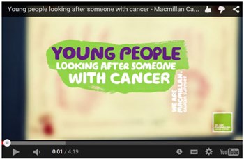  Still image from the video of young carers sharing their experiences