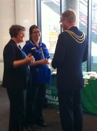 Photo showing the Mayor of Lambeth at King’s College Hospital