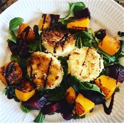  Photograph of salad on a paper plate