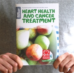 A picture of the cover of our booklet, Heart health and cancer treatment, which was written in partnership with the British Heart Foundation.