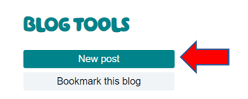  "New post" button under "blog tools"
