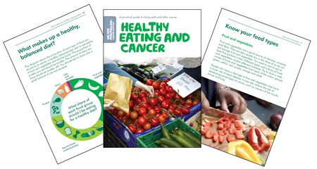 an image of our Healthy eating and cancer booklet