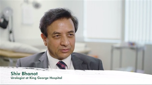 This image shows Dr Shiv Bhanot who features in our prostate cancer videos.
