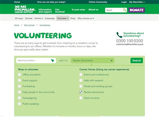 This is a screenshot of the Volunteering Village home page, where you can apply to review a book.
