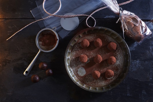 Chocolate caramel truffles
