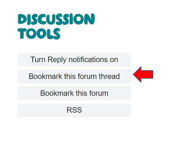  "Bookmark forum thread" under "Discussion tools"