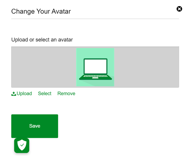 Image of 'Change your Avatar' options