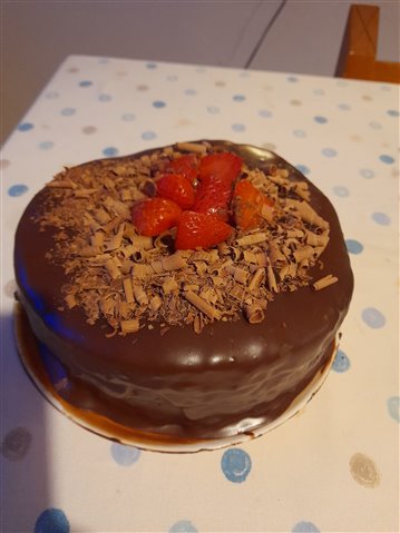 A member's photo of their homemade chocolate cake