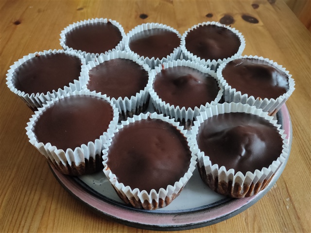 A members photo of their freshly baked choc mocha muffins
