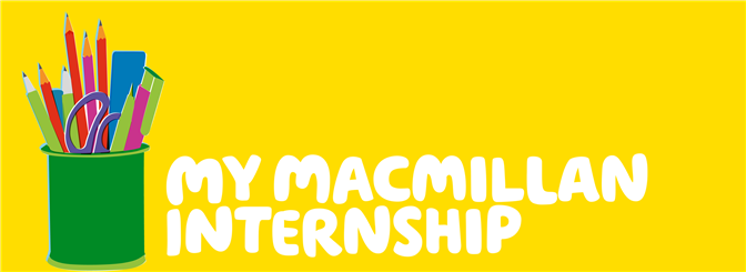 this image shows a banner that says my Macmillan internship