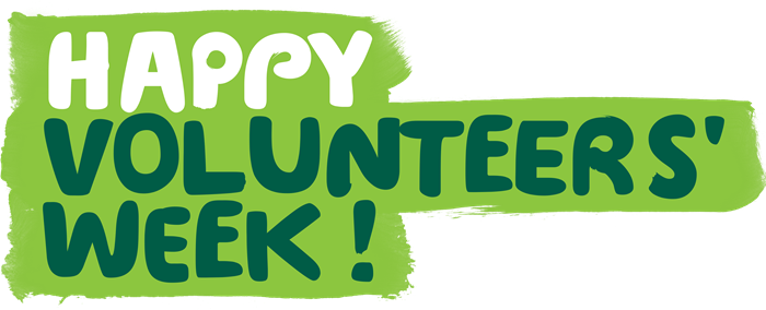 This is a banner that says 'Happy Volunteer's Week!'