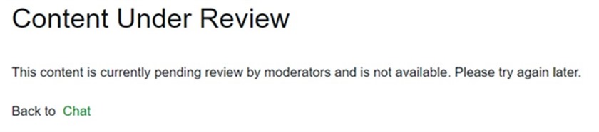 Content Under Review